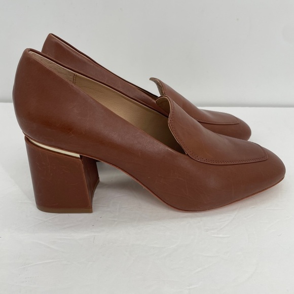 Antonio Melani Azelyn Leather Block Heel Shoe Career Bus Casual NWOT Size 9.5 - Picture 1 of 11